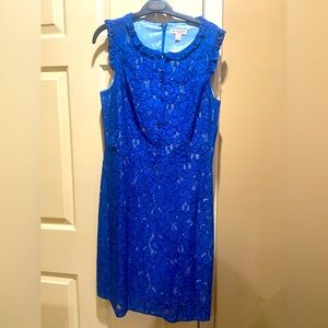 Elegant Blue Lace Dress